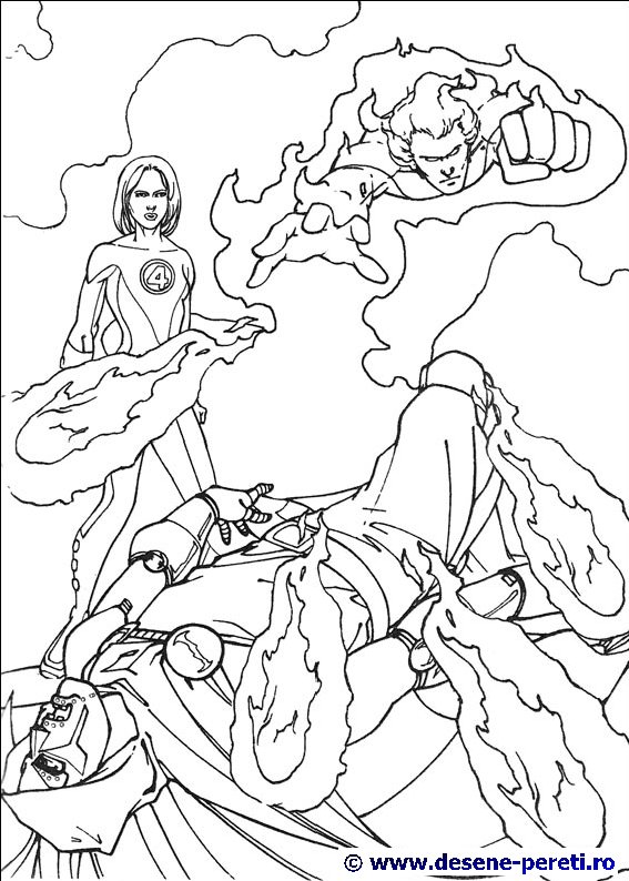 fantastic 4 desene colorat